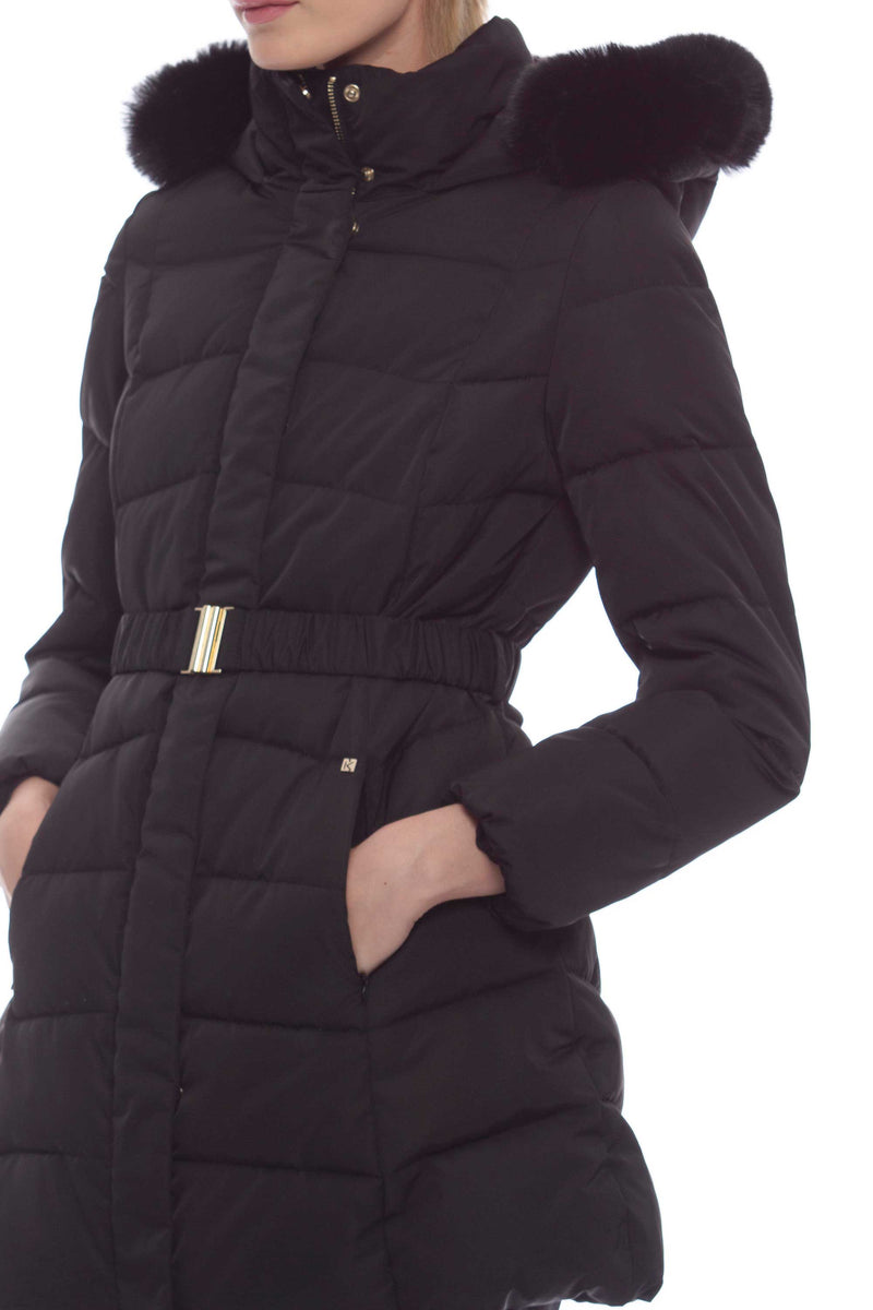 Long winter down jacket with belt - Down jacket DRENITH