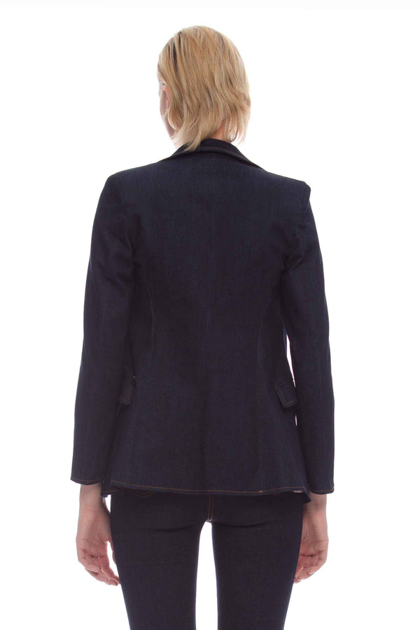 Single-breasted blazer jacket in cotton blend - Jacket KERTOK