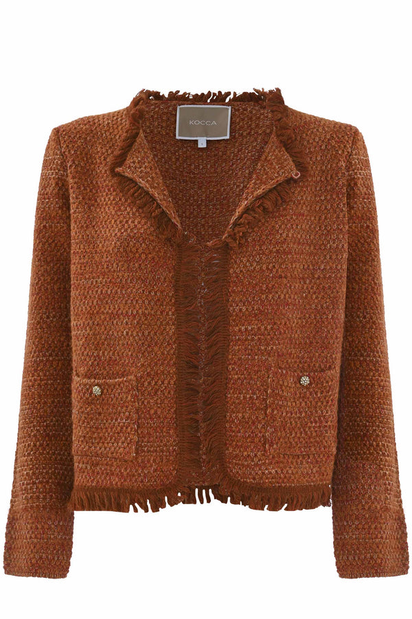 Stylish short jacket with pockets - Jacket In Sweater MIRYALL