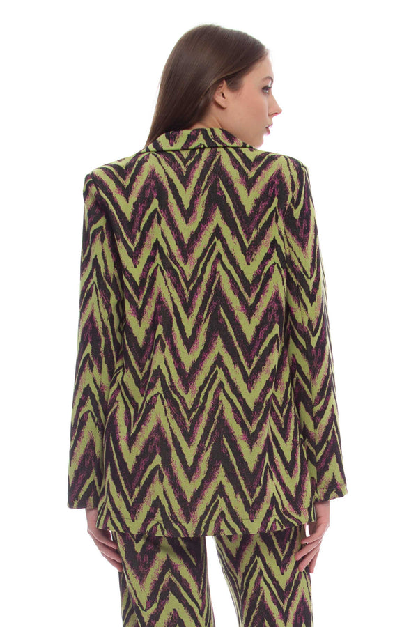 Cotton jacket in abstract pattern - Jacket BULDAK