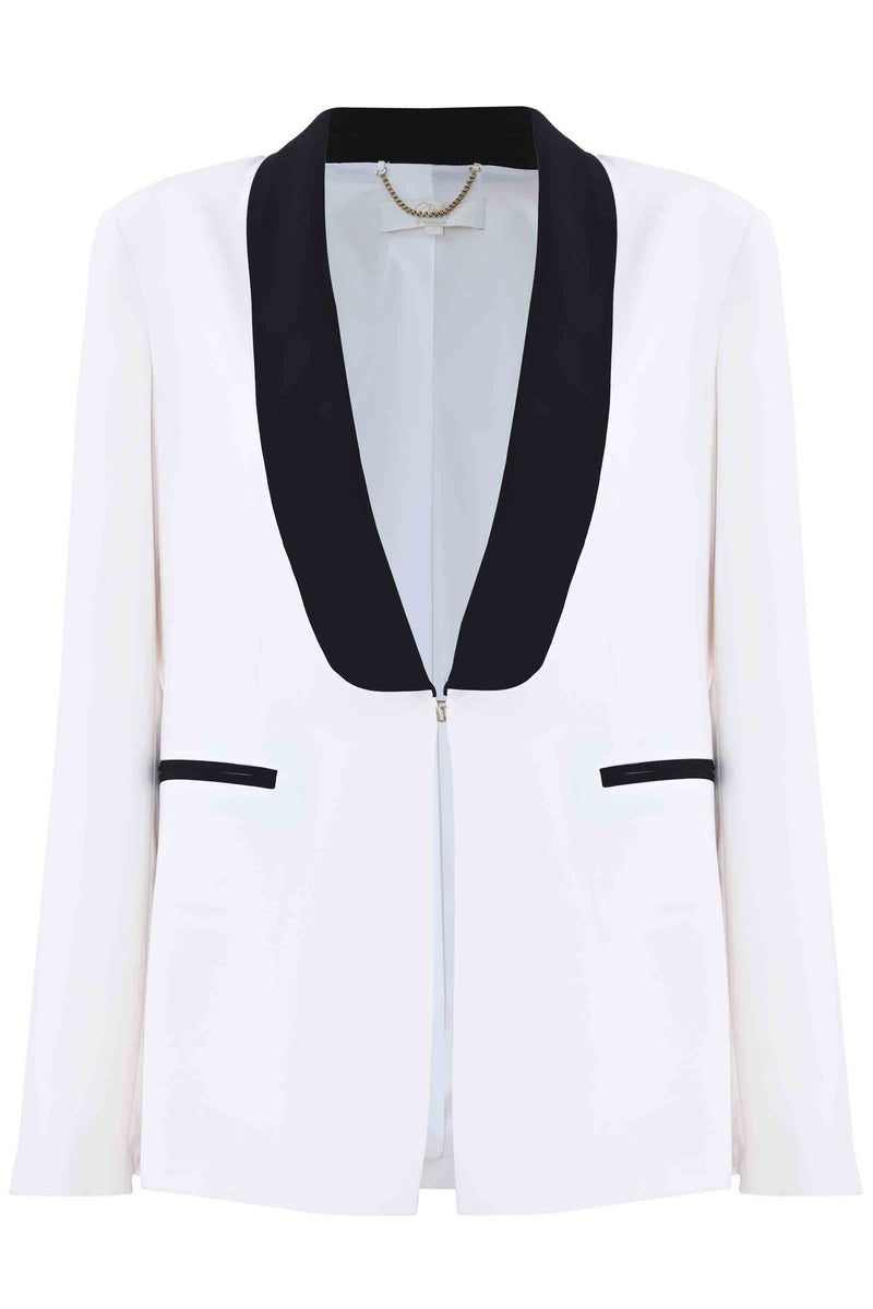 Boxy-cut jacket with contrasting details - Jacket CASSANDRA