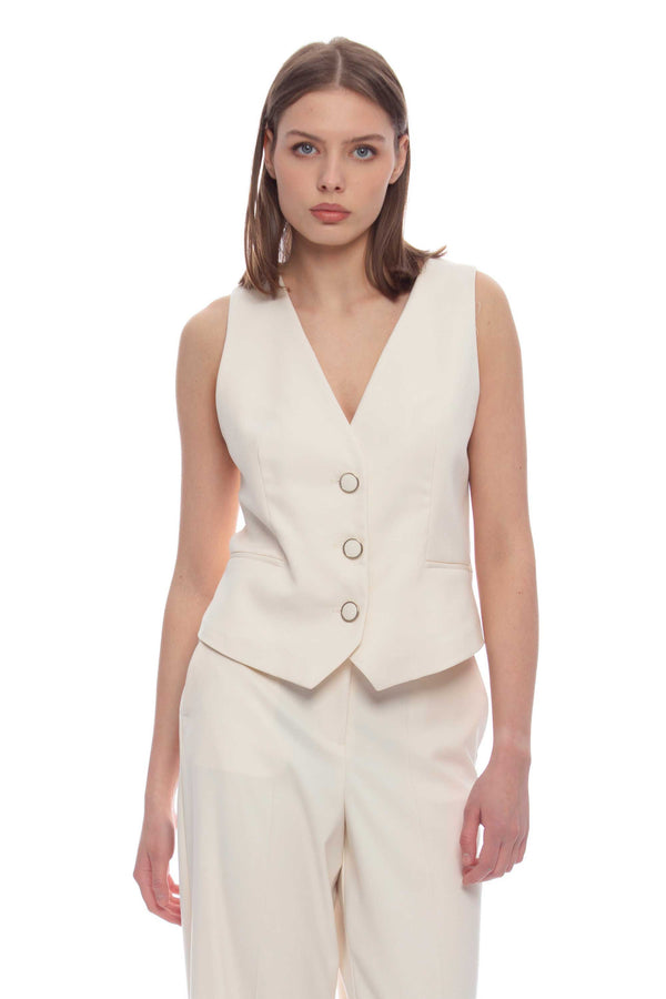 Elegant tuxedo vest with buttons - Waistcoat MUCAICA