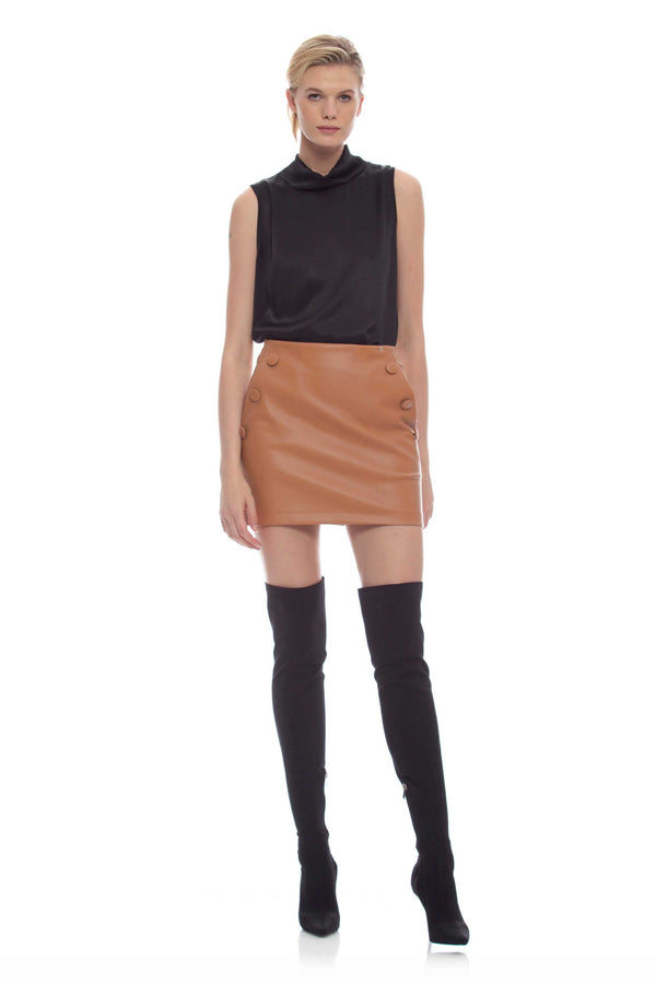 Short pencil skirt with decorative buttons - Skirt LAIRUREN