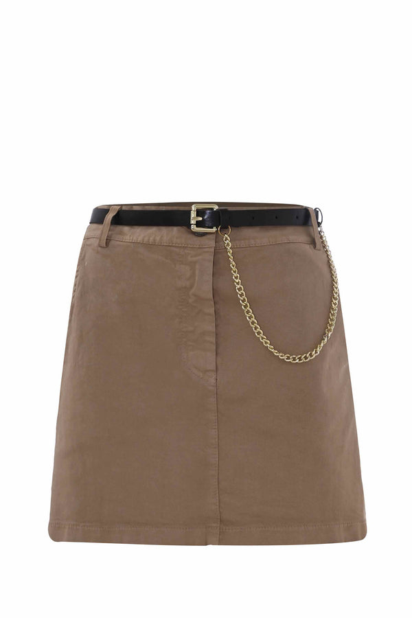 Casual short skirt with chain detail - Skirt BAJUS