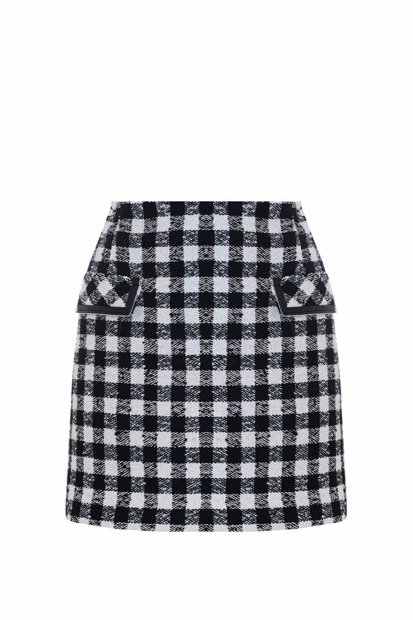 Short patterned skirt in cotton blend - Skirt AITHAY