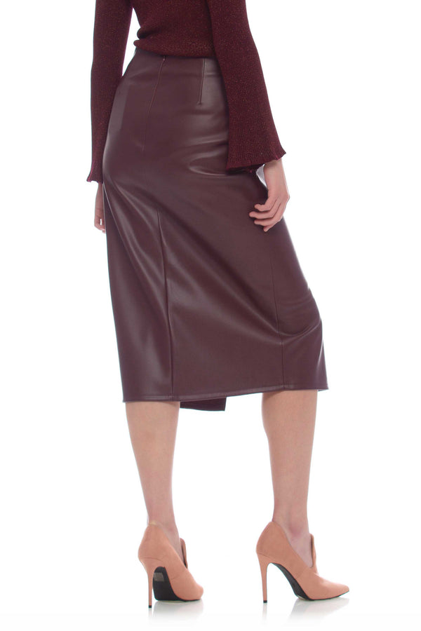 Long pencil skirt with slit - Skirt DAFNE