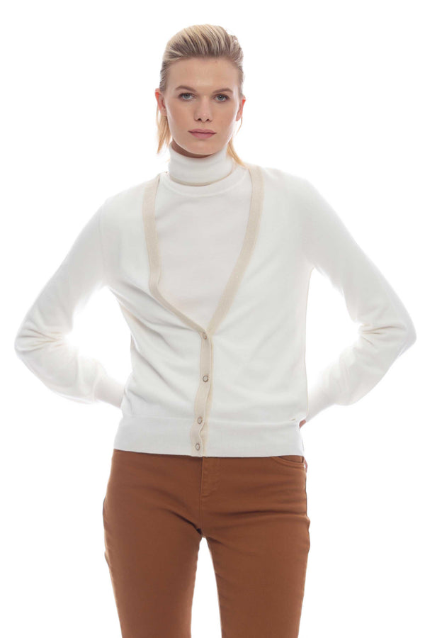 Cardigan with contrasting profiles and buttons - Sweater  VALRION