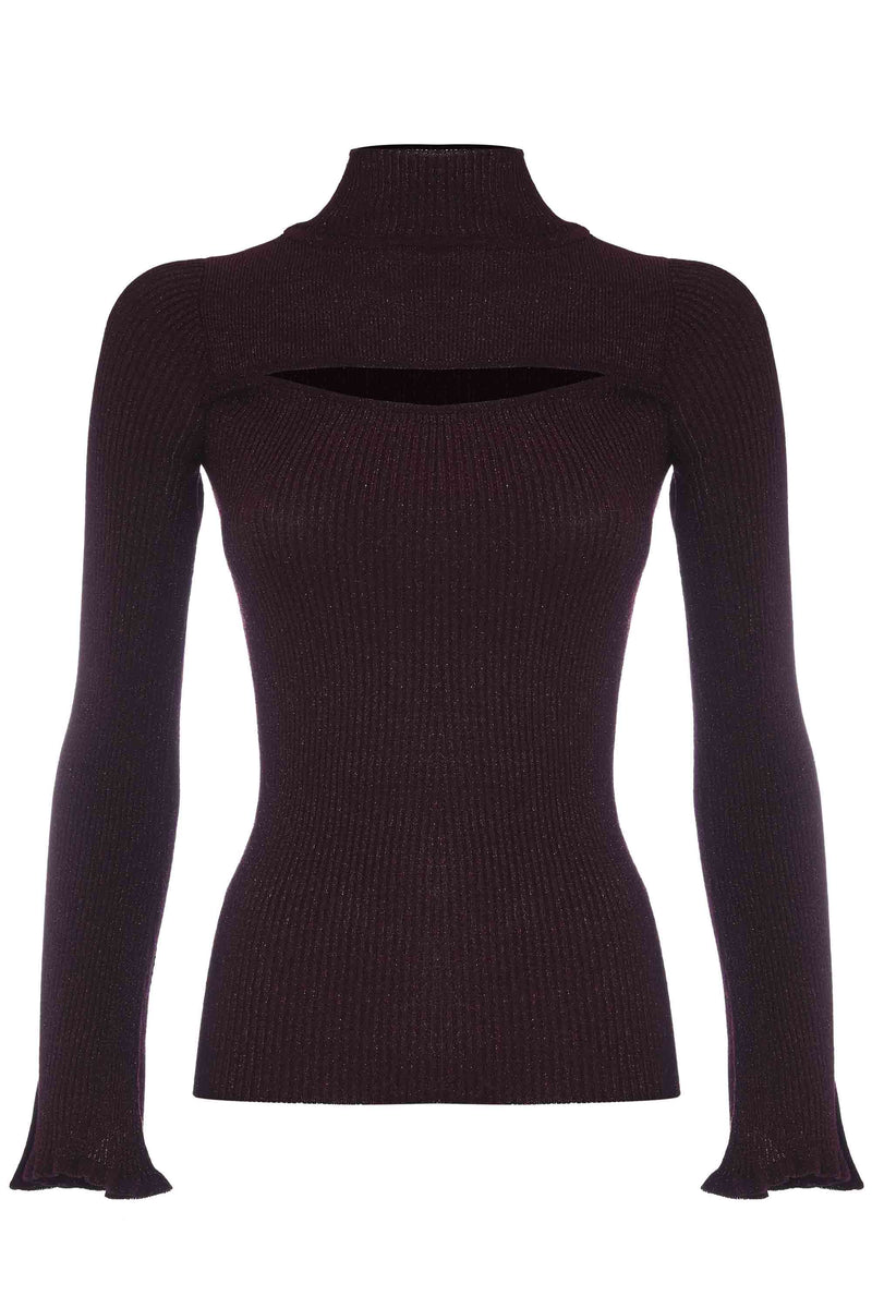 Turtleneck sweater with cut-out - Sweater  GLORIA