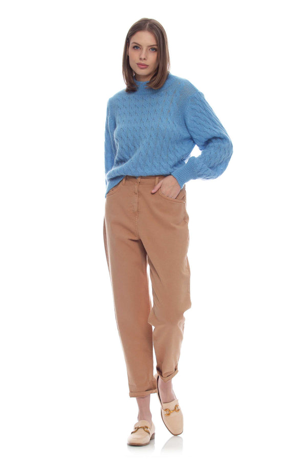 Cotton trousers with turn-ups - Trousers GAETARRA