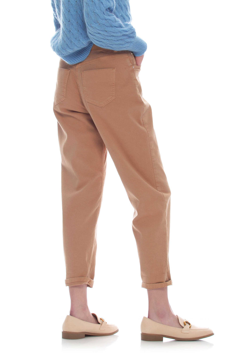 Pantaloni con risvolto in cotone - Pantalone Color GAETARRA