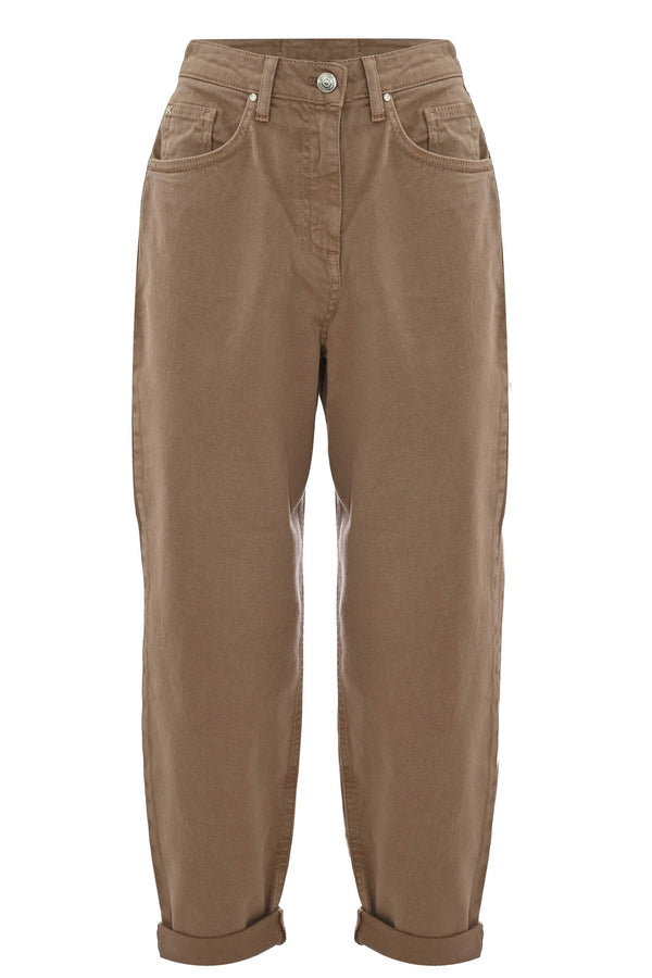 Cotton trousers with turn-ups - Trousers GAETARRA