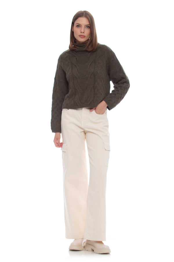 Pantaloni stile cargo leggermente svasati - Pantalone Color BYRELL