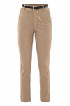 Straight trousers with chain detail and belt - Trousers BAERAY