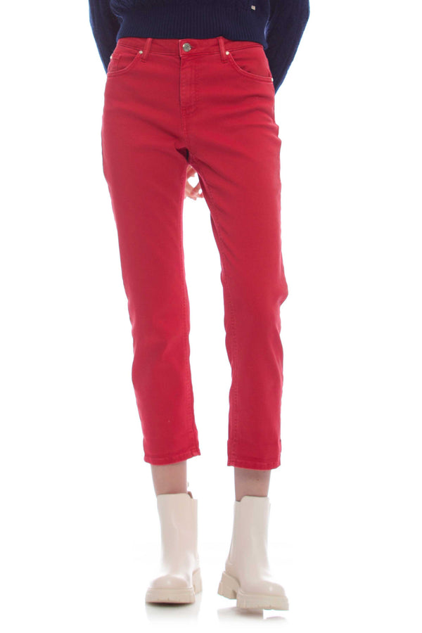 Pantaloni in cotone con risvolti - Pantalone Color GRANT