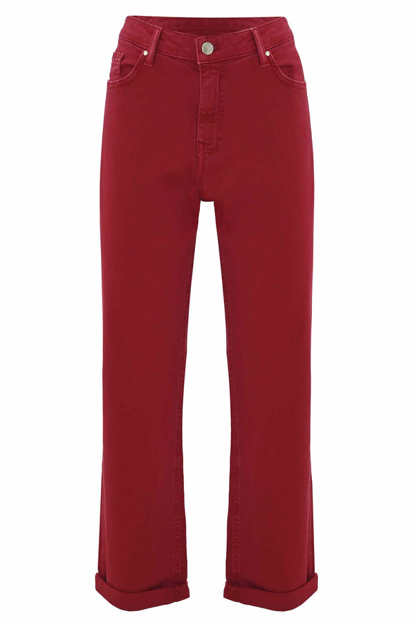 Cotton trousers with turn-ups - Trousers GRANT