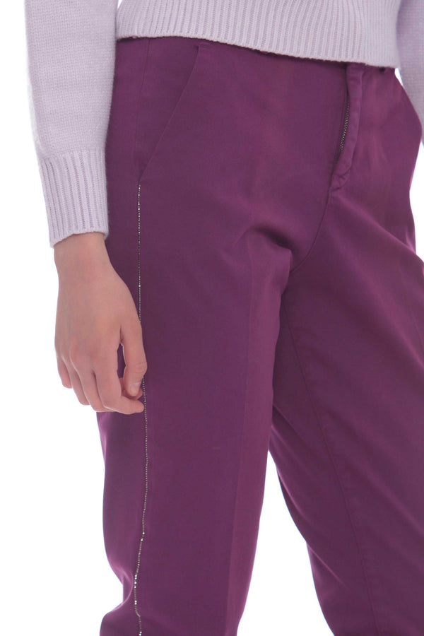 Pantaloni a carota in cotone - Pantalone Color TRES