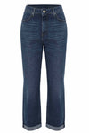 Washed-effect straight jeans with turn-ups - Jeans GRALILL