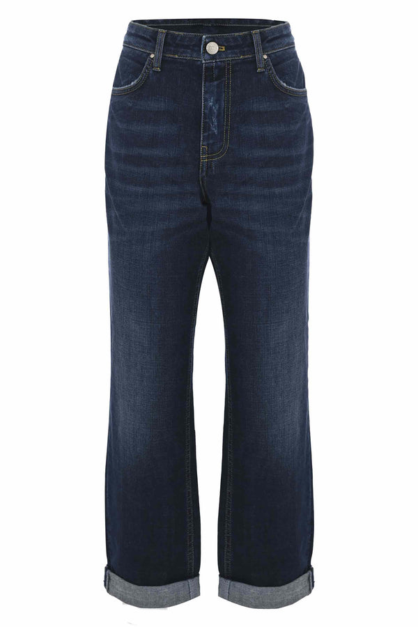 Jeans comodi in cotone effetto slavato - Pantalone Denim GRANT