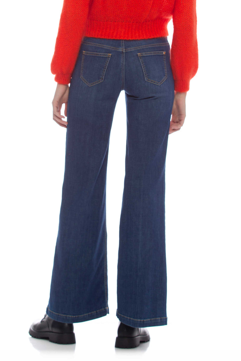 Jeans in cotone taglio bootcut - Pantalone Denim ELORENN