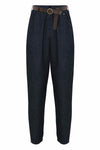 Jeans baggy con vita elasticizzata e cintura - Pantalone Denim BALDAE