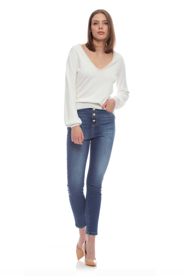 Skinny jeans with jewelled button fastening - Jeans DARRIK