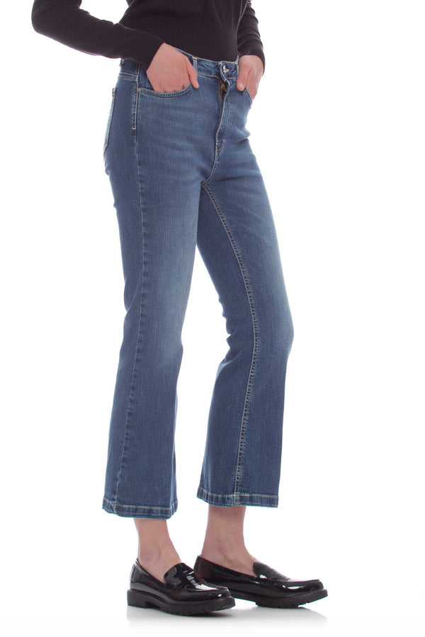 Jeans a vita alta in cotone elasticizzato - Pantalone Denim DALEVI