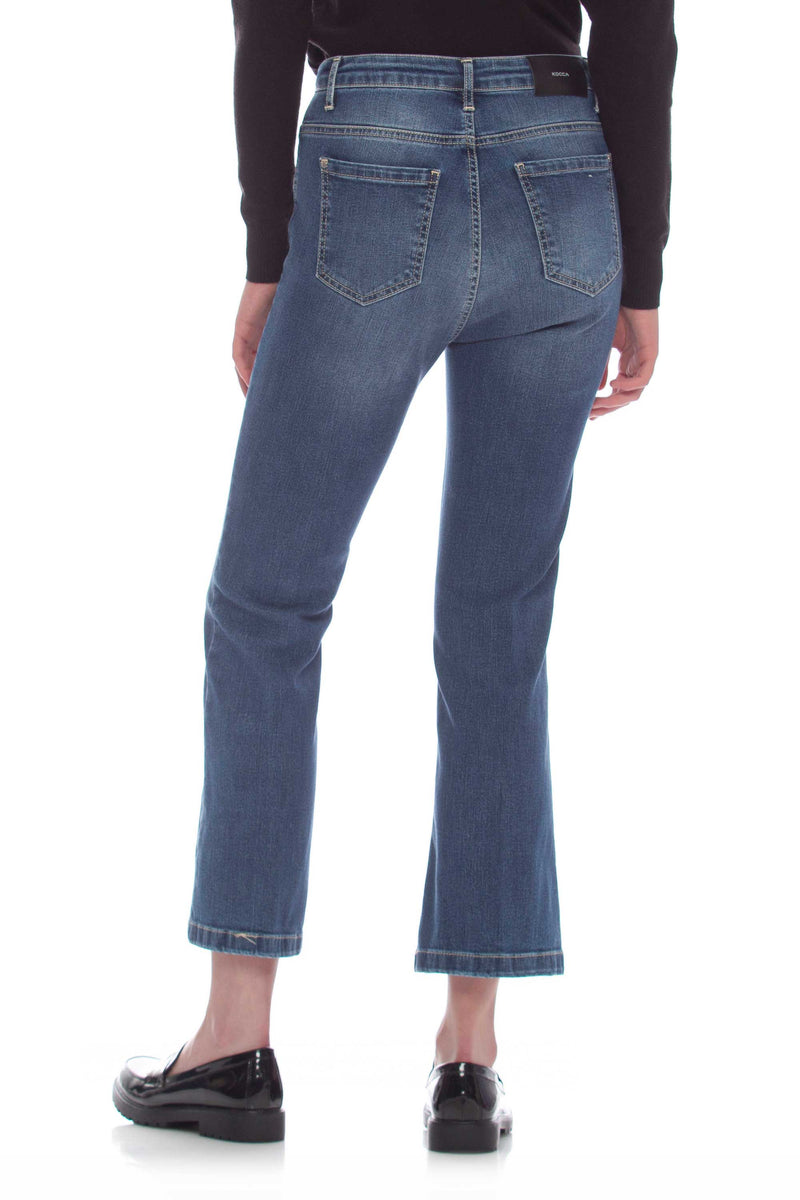 High-waisted jeans in stretch cotton - Jeans DALEVI