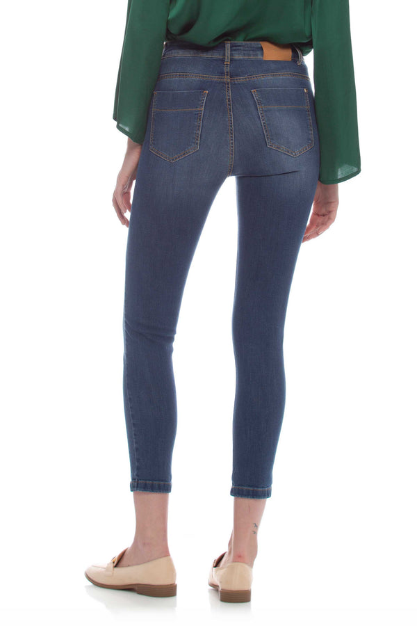 Jeans skinny con bottoni decorativi sulle tasche - Pantalone Denim COJA