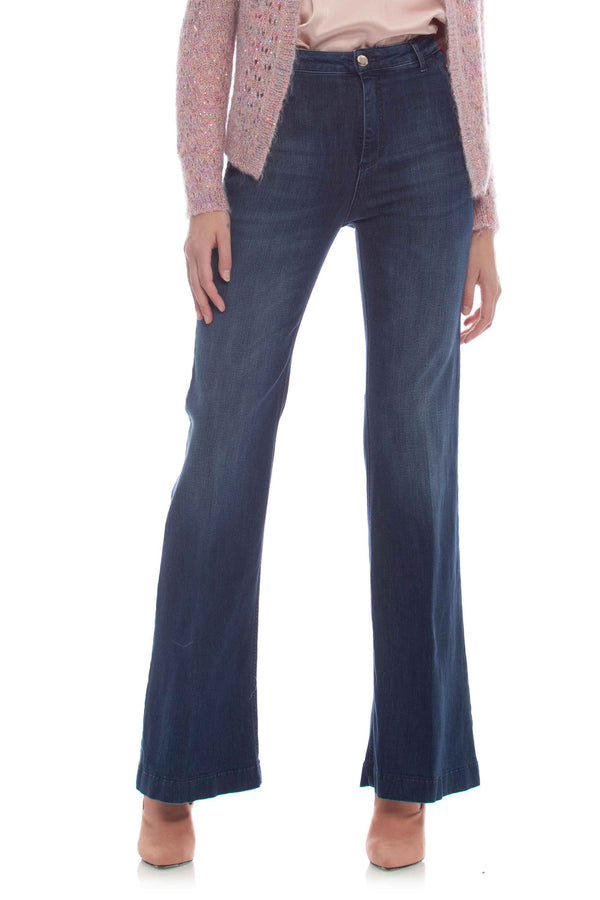 Jeans svasati a zampa stile anni '70 - Pantalone Denim ROONEY