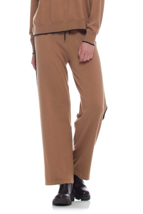 Drawstring palazzo pants - Knitted trousers MUCAJAL