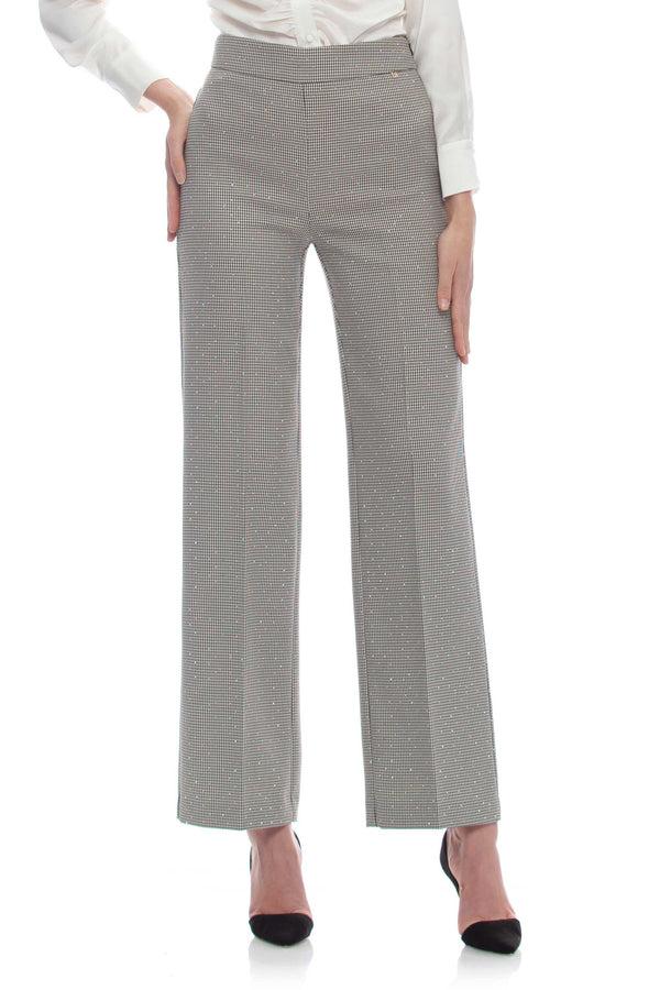 Pantaloni eleganti con fantasia a quadretti - Pantalone Fashion CYNARR