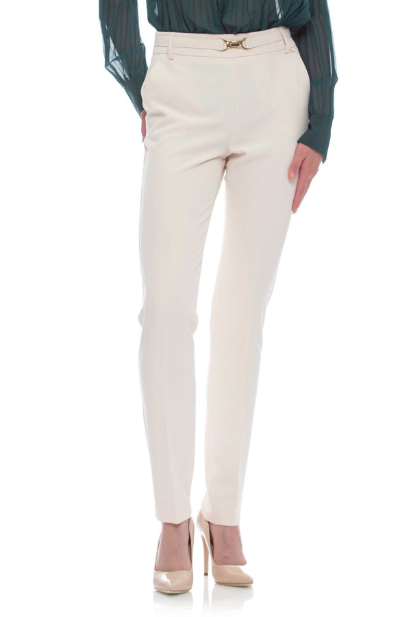 Elegant trousers with belt and buckle - Trousers EYMARR