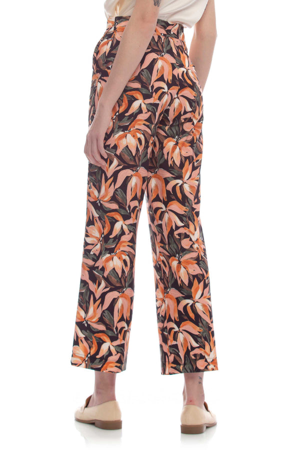 Straight-legged floral trousers - Trousers DOYARK