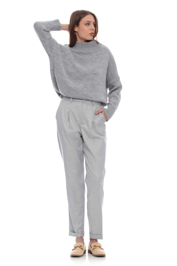 Pantaloni in misto viscosa con fascia elastica - Pantalone Fashion JOJMA