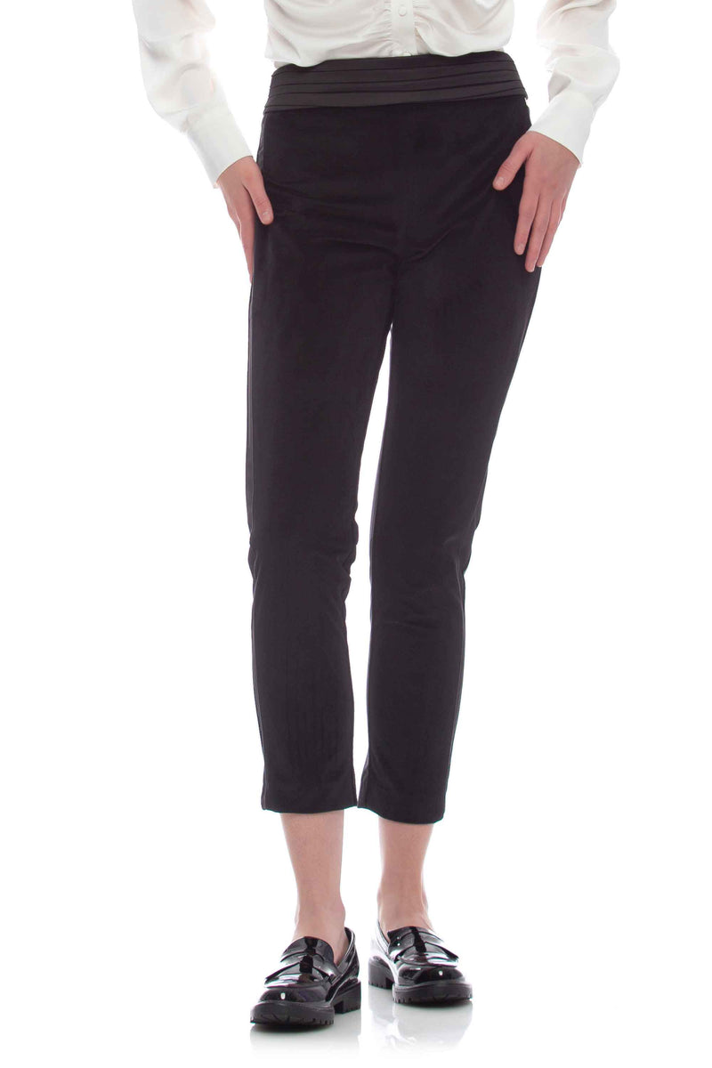 Straight trousers with pleated waistband - Trousers ARSENIC