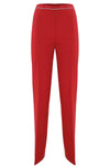 Comfortable trousers with rhinestones at the waist - Trousers with applications OPHELK