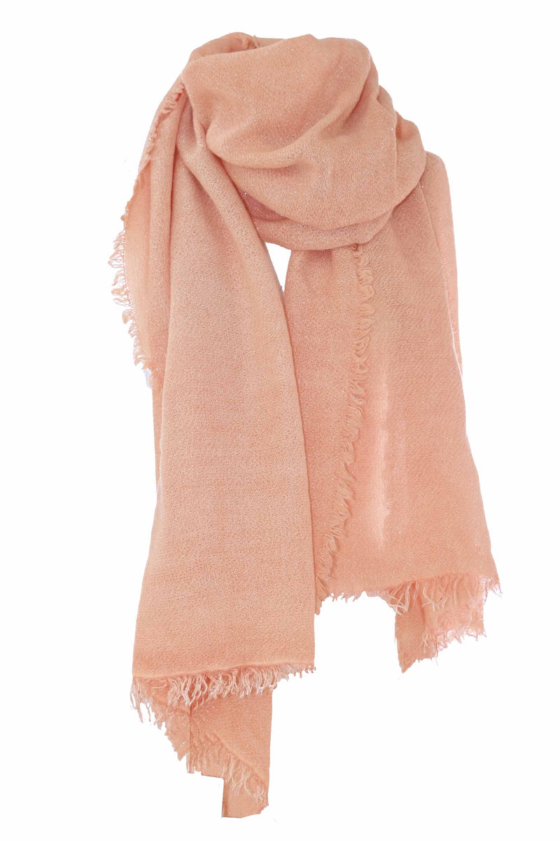 Delicate scarf trimmed with a frayed edge - Scarf DRALOSS