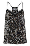 Animal print top with lace insert - Top MARAWENN