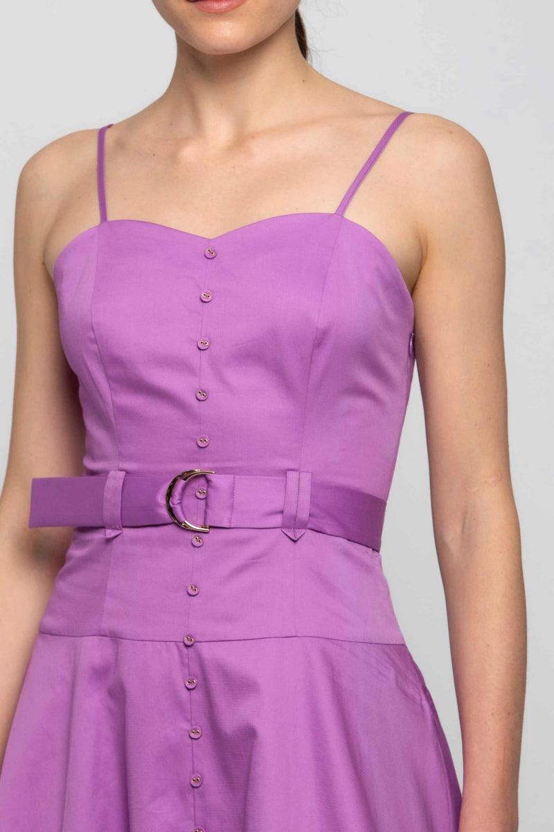 Robe midi avec ceinture à la taille - Robe ADTHA