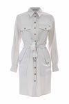 Shirt dress with golden buttons - Dress RULOR