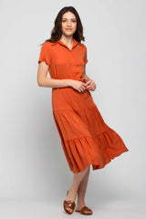 Long ruffle dress - Dress RULARI