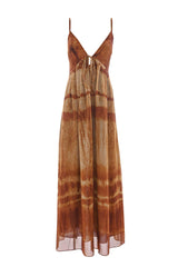 Long viscose and polyamide dress - Dress ECLETIC
