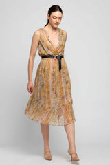 Long paisley print viscose dress - Dress VARSANG