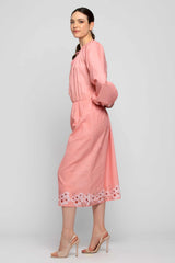 Viscose and linen dress - Dress YEMAR