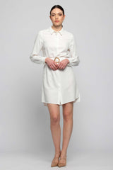 Viscose and linen shirt dress - Dress BUGAE