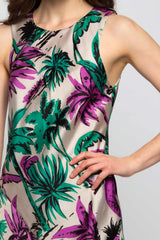 Palm tree and pineapple print dress - Dress ETHLEN
