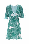Viscose dress with a pattern of flowers and foliage - Dress TINSHARA