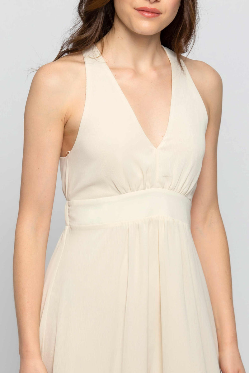 Robe longue avec col en V - Robe MAEALLE