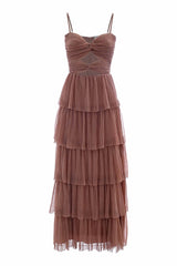Long ruffle dress - Dress FEYITH