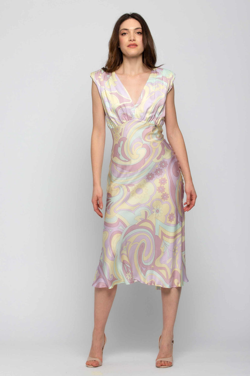 Long viscose dress from the Gold Collection - Dress RISHEA